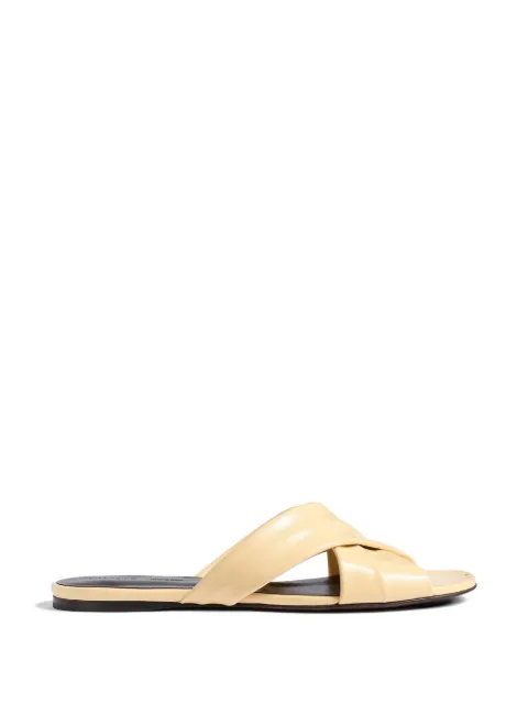KHAITE Liria Flat Sandal in Butter Glazed Leather
