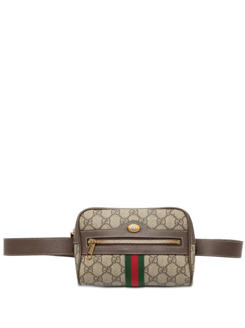 Gucci Pre-Owned riñonera Ophidia pequeña con motivo GG Supreme y tribanda Web 2016-2026