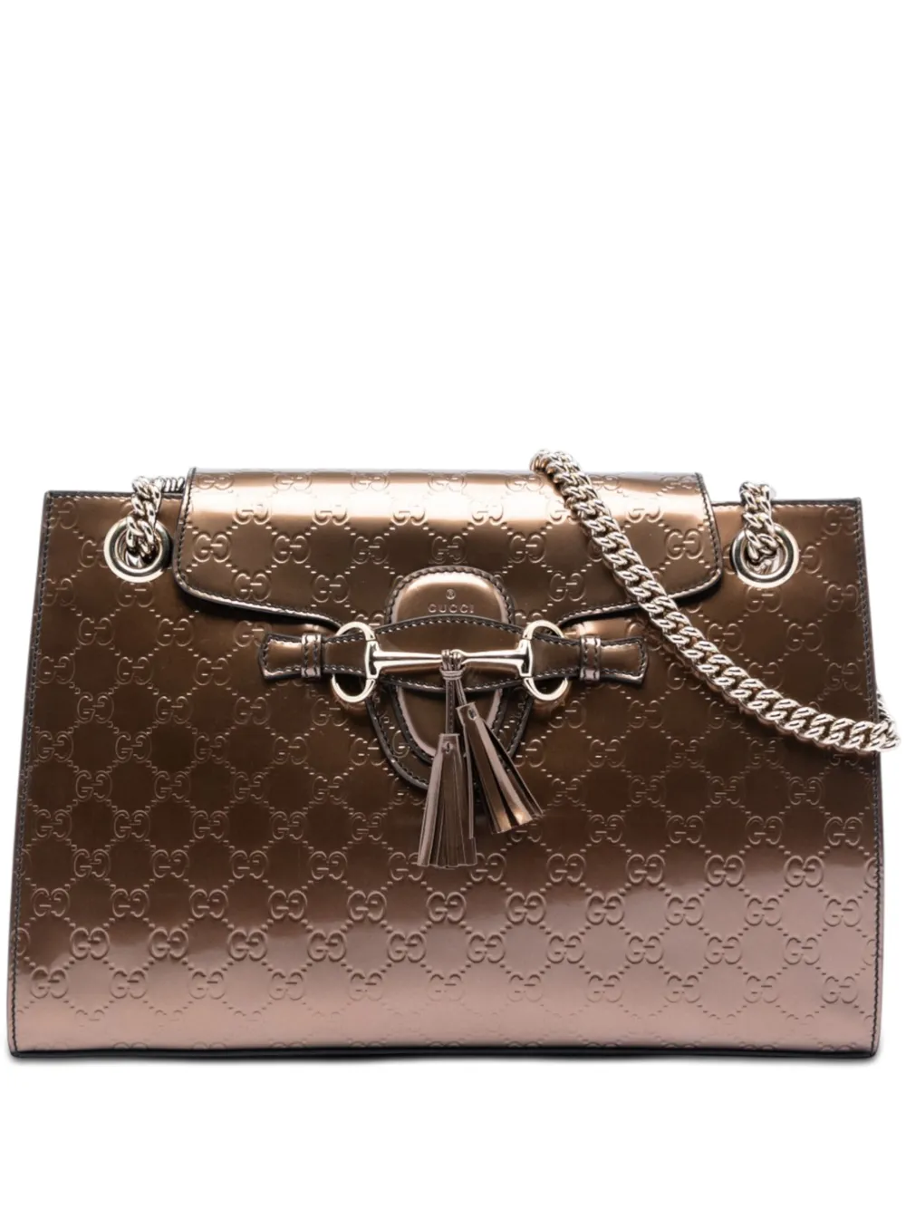 Gucci Pre-Owned 2016-2025 Large Guccissima Emily shoulder bag - Brown