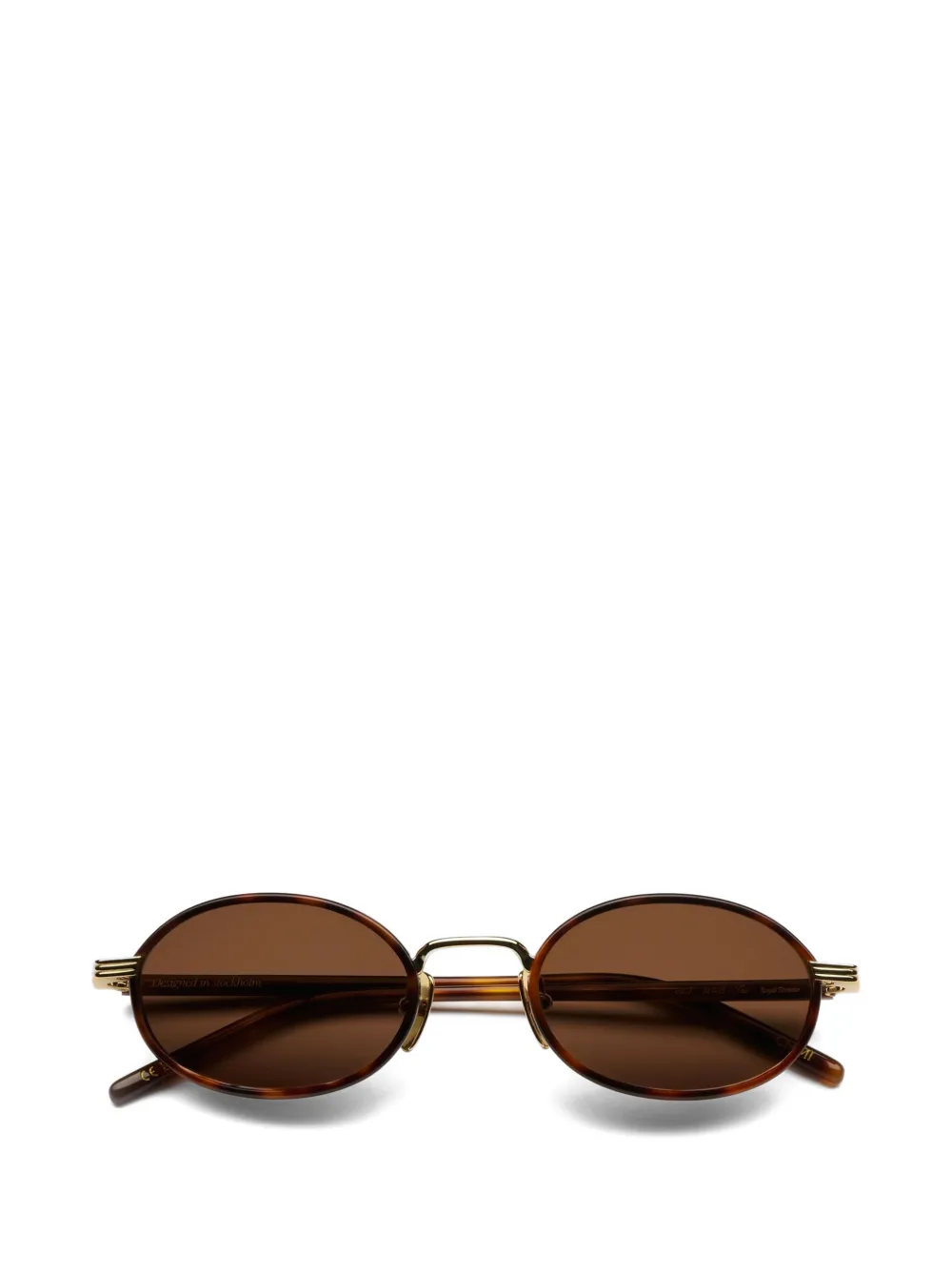 Chimi Lea tortoiseshell-effect oval-frame sunglasses - Marrone