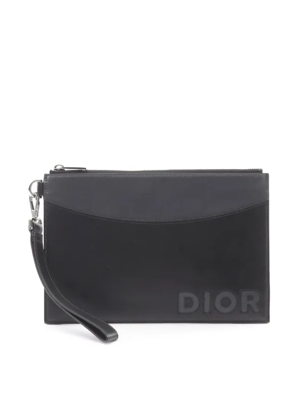 Dior Pre-owned 2010-2026 Leather Clutch Bag in Black