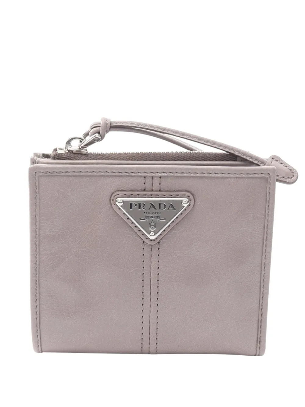 Prada Pre-Owned 2013-2026 Leather Wallet small wallets - Grigio