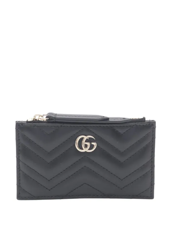 Gucci Pre-owned 2016-2026 GG Marmont Coin Pouch in Black