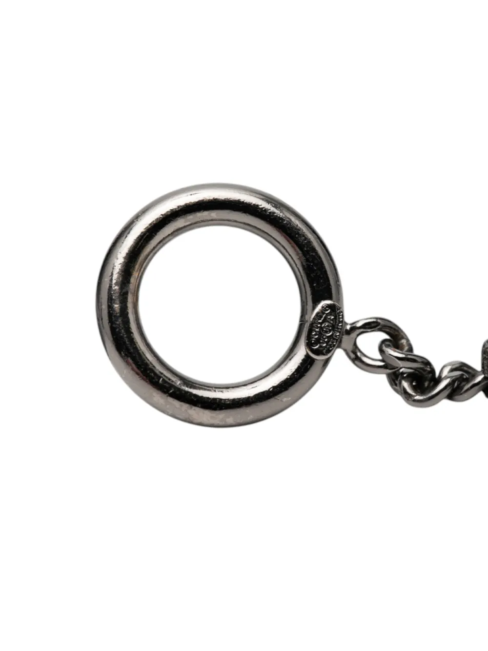 CHANEL Pre-Owned 2005 シルバープレーテッド クリスタル ココマーク