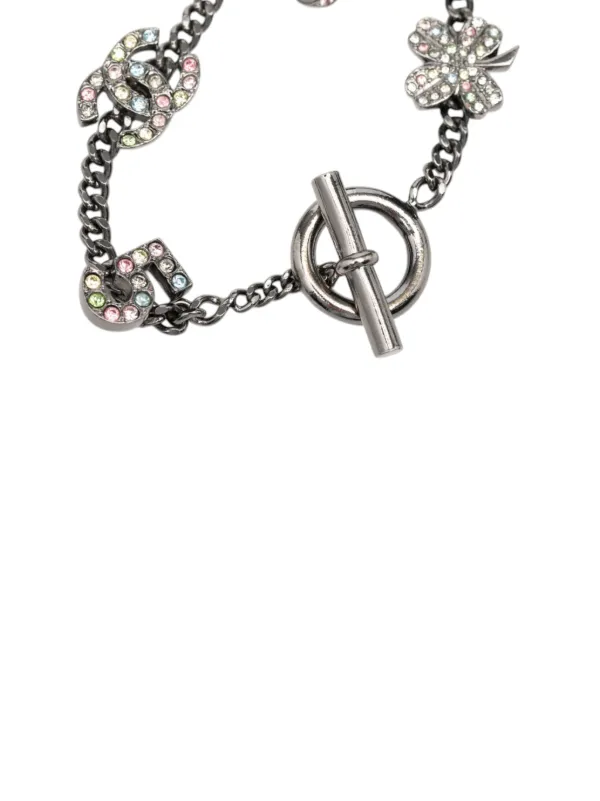 CHANEL Pre-Owned 2005 シルバープレーテッド クリスタル ココマーク