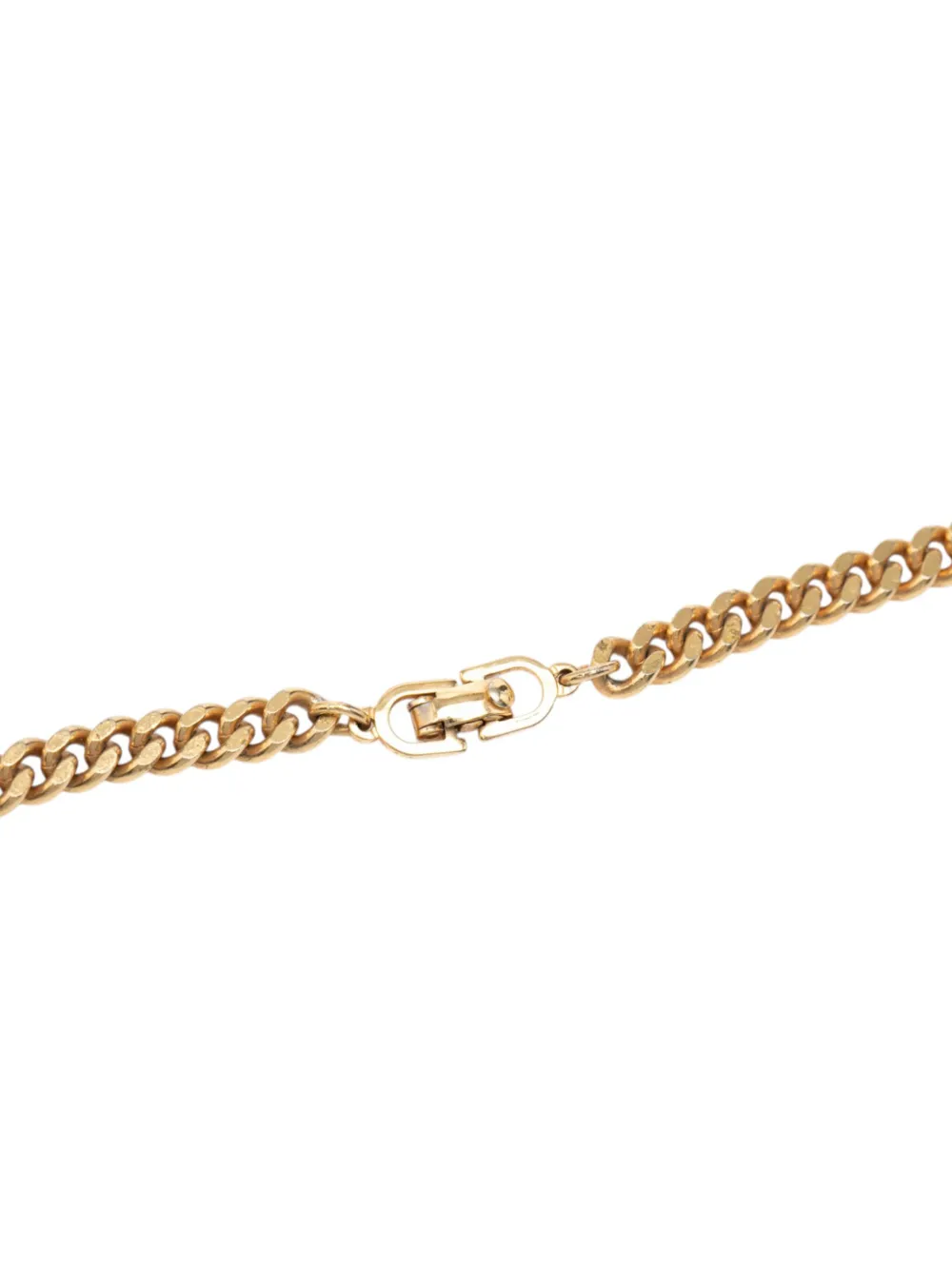 Dior Pre-owned 1980-1990 Gold Plated CD Logo Chain Necklace Costume Necklace, view 2