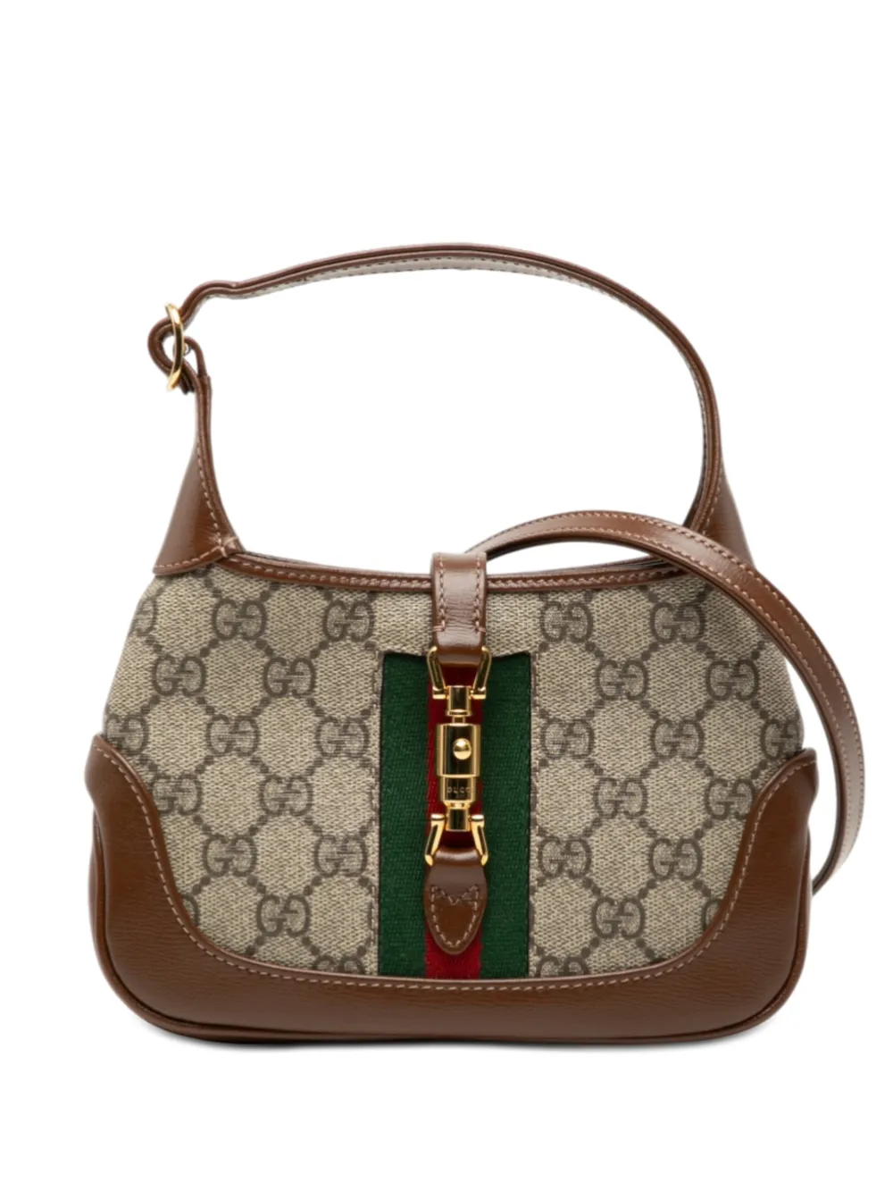 Gucci Pre-Owned 2016-2026 Mini GG Supreme Web Jackie 1961 crossbody bag - Toni neutri