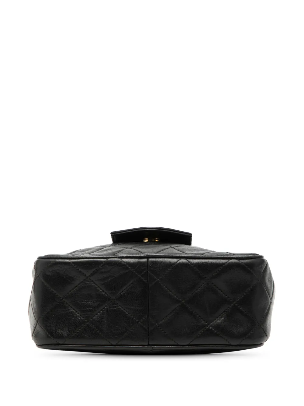 Chanel Pre-owned 1989-1991 CC Quilted Lambskin Tassel Camera Bag Crossbody Bag in Black, view 4