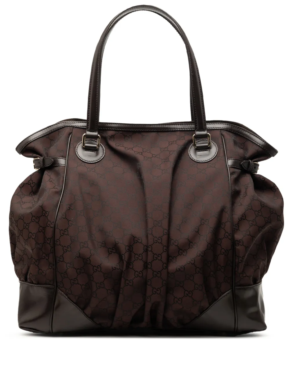 Gucci Pre-Owned 2016-2026 GG Nylon Full Moon tote bag - Marrone