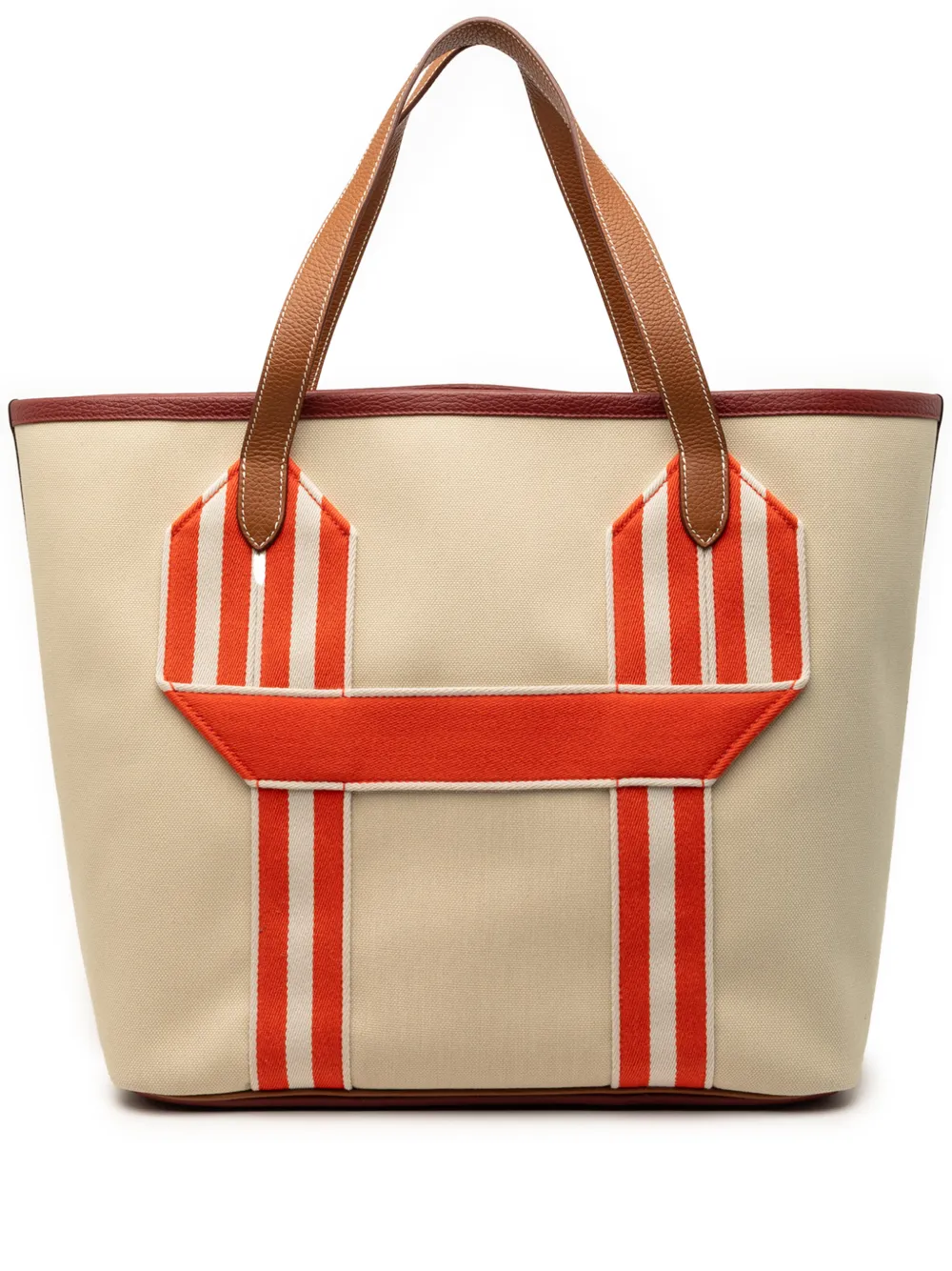 Hermès Pre-Owned 2022 Toile and Clemence Pursangle tote bag - Toni neutri