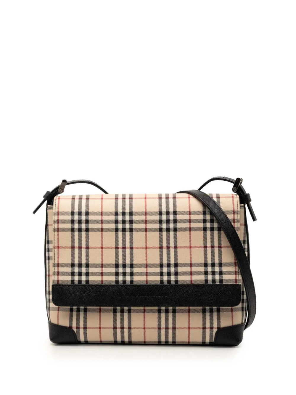 Burberry Pre-Owned 2000-2017 House Check Canvas Flap crossbody bag - Toni neutri