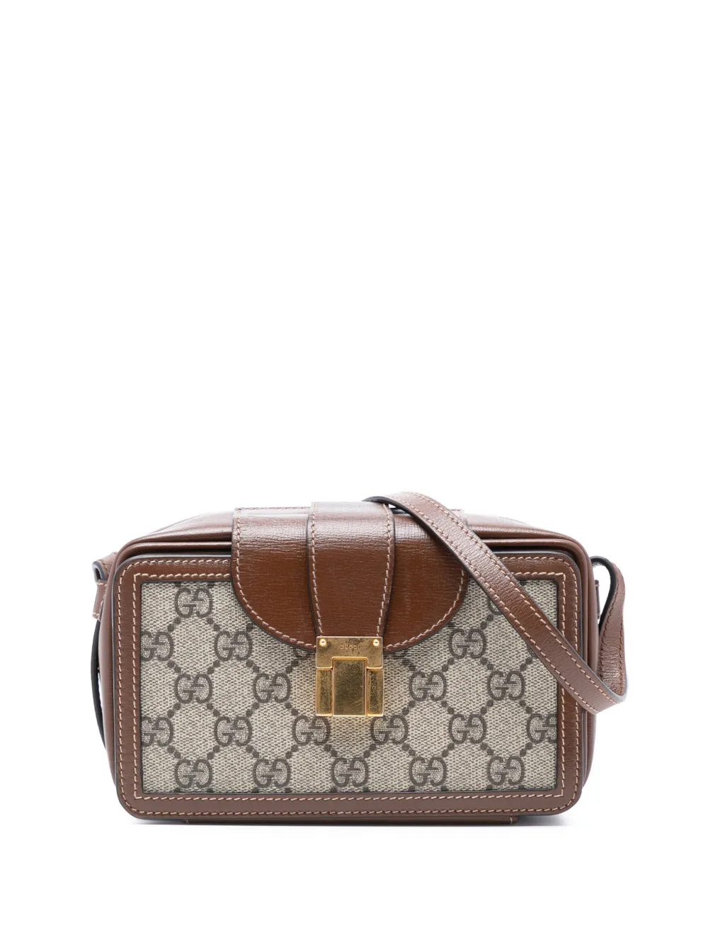 Gucci Pre-Owned 2000-2015 Mini GG Supreme Clasp crossbody bag - Toni neutri