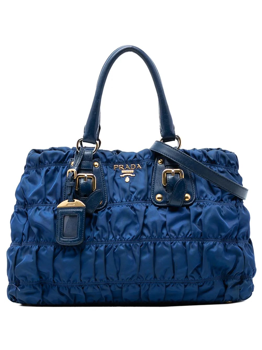 Prada Pre-Owned 2000-2025 Tessuto Gaufre satchel - Blu