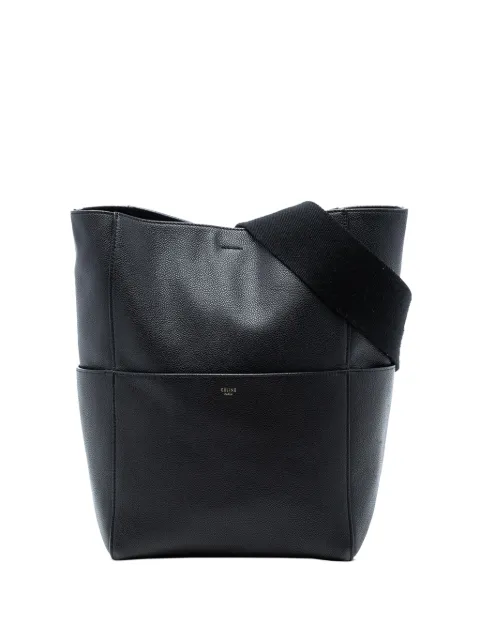 Celine Pre-Owned 2016 ミディアム レザー ソー サングル バケットバッグ