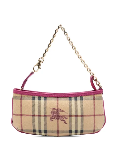 Burberry Pre-Owned 2000-2017 Haymarket Check Coated Canvas Clara Pochette shoulder bag