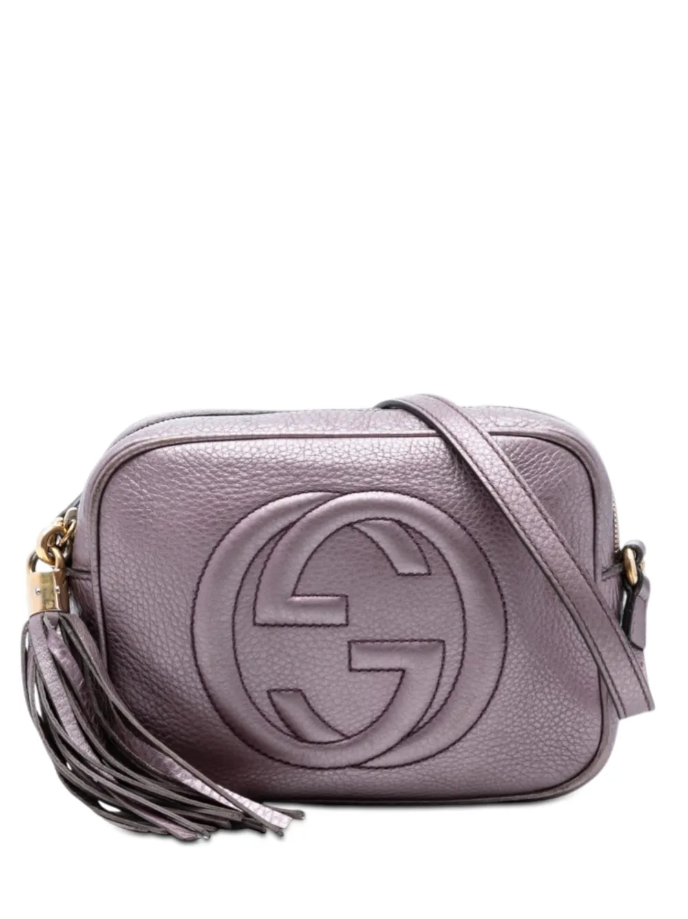 Gucci Pre-Owned 2016-2025 Metallic Leather Soho Disco crossbody bag - Viola