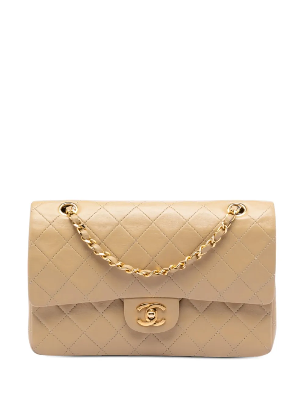 CHANEL Pre-Owned 1986-1988 Medium Classic Lambskin Double Flap shoulder bag - Toni neutri