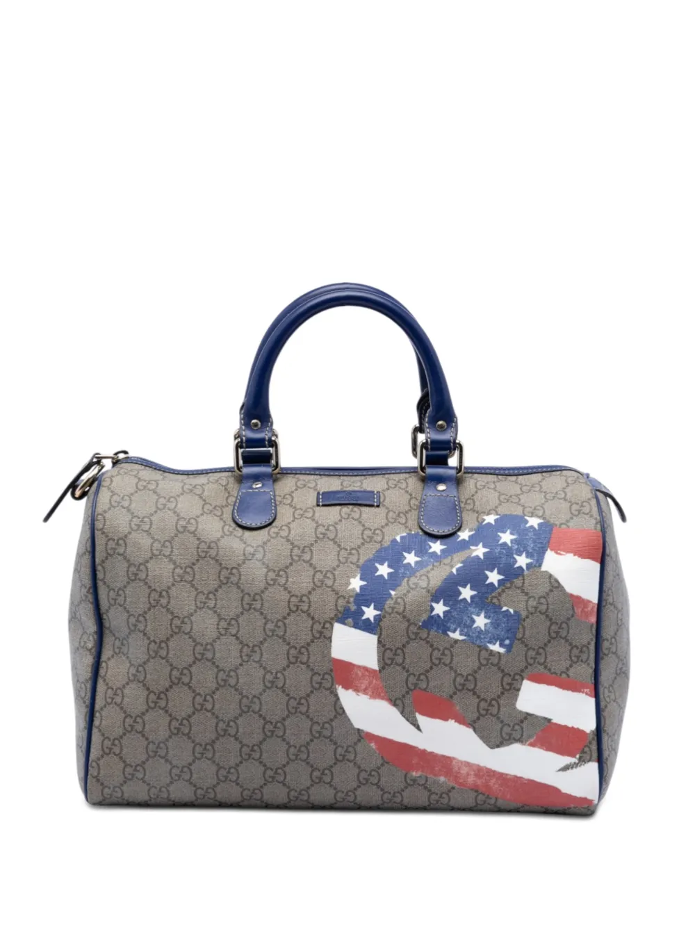 Gucci Pre-Owned 2016-2026 Unicef Medium GG Supreme American Flag Joy boston bag - Toni neutri