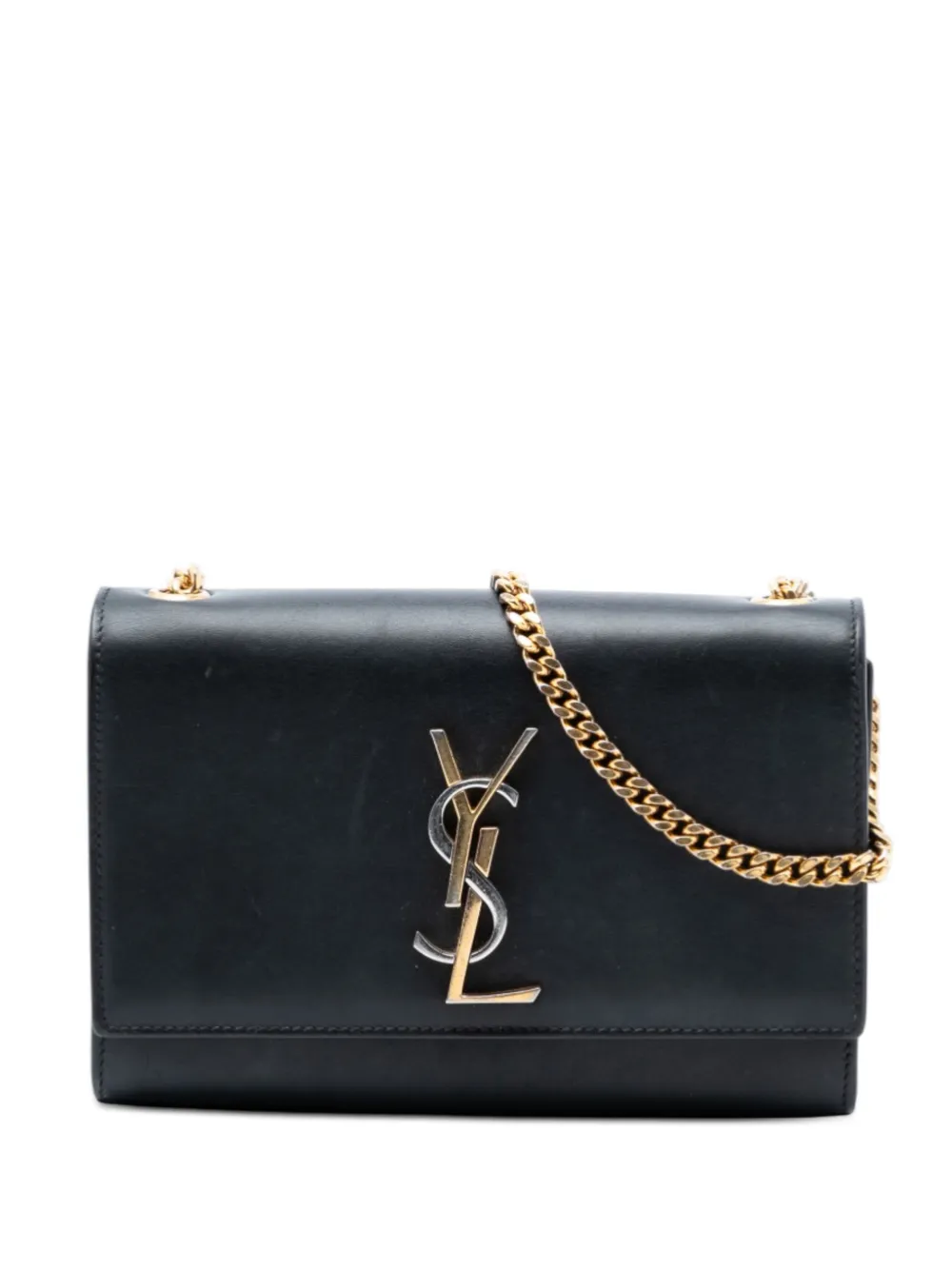 Saint Laurent Pre-Owned 2019 Small Leather Monogram Kate crossbody bag - Schwarz
