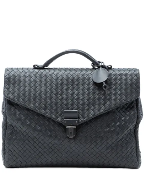 Bottega Veneta Pre-Owned 2012-2026 나파 인트레치아토 브리프 케이스 비즈니스 백