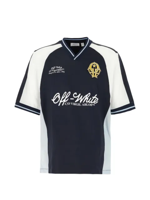 Off-White logo-print panelled T-shirt