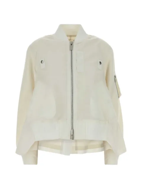 sacai veste bomber à empiècements