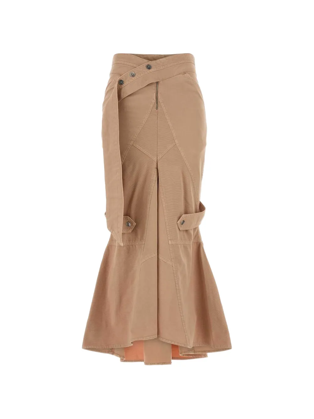 Blumarine panelled fishtail skirt - Nude