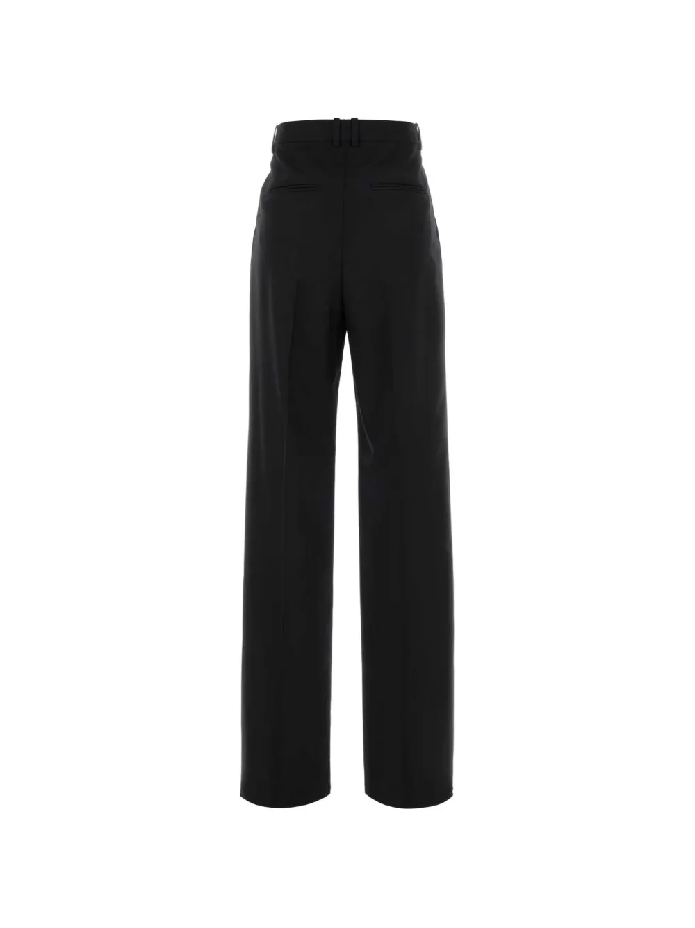 Saint Laurent Wollen plooibroek Zwart