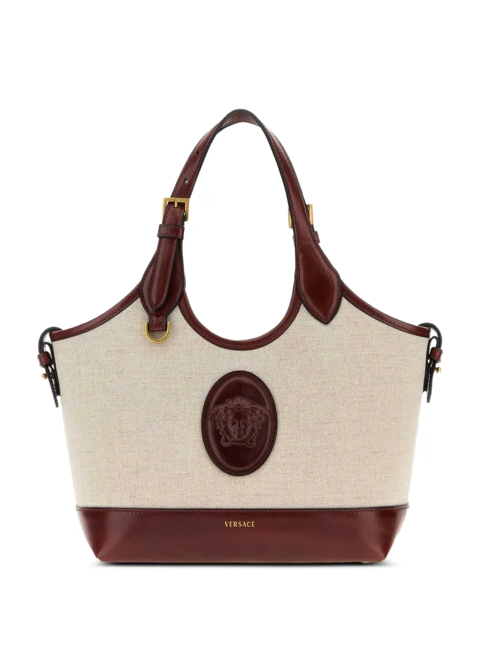 Versace small Rivière canvas tote bag - Nude