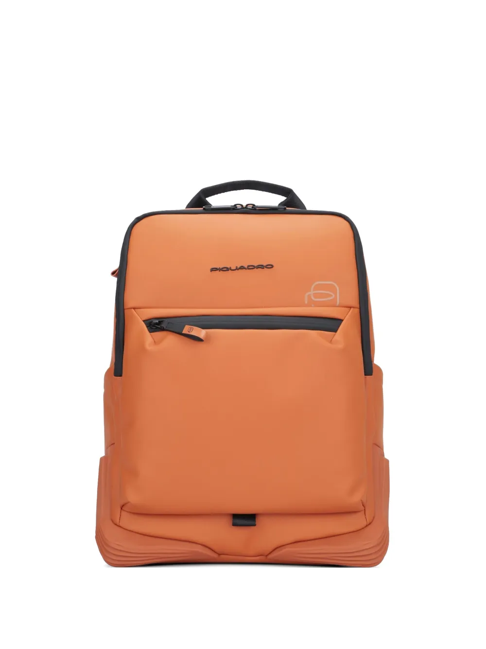PIQUADRO logo-detail zip-fastening backpack - Arancione
