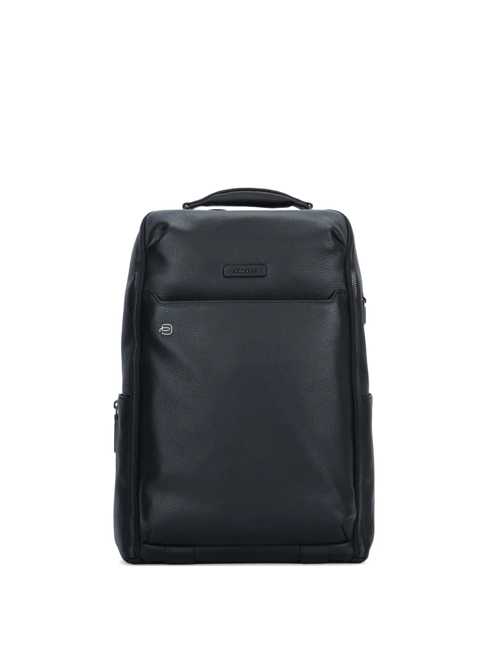 PIQUADRO pebbled leather backpack - Nero