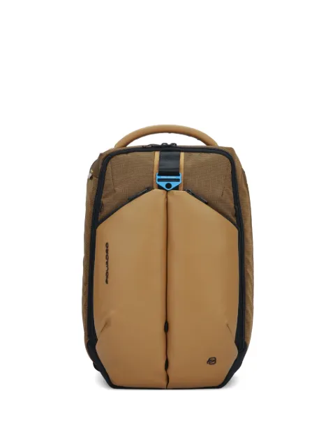 PIQUADRO panelled logo-print backpack