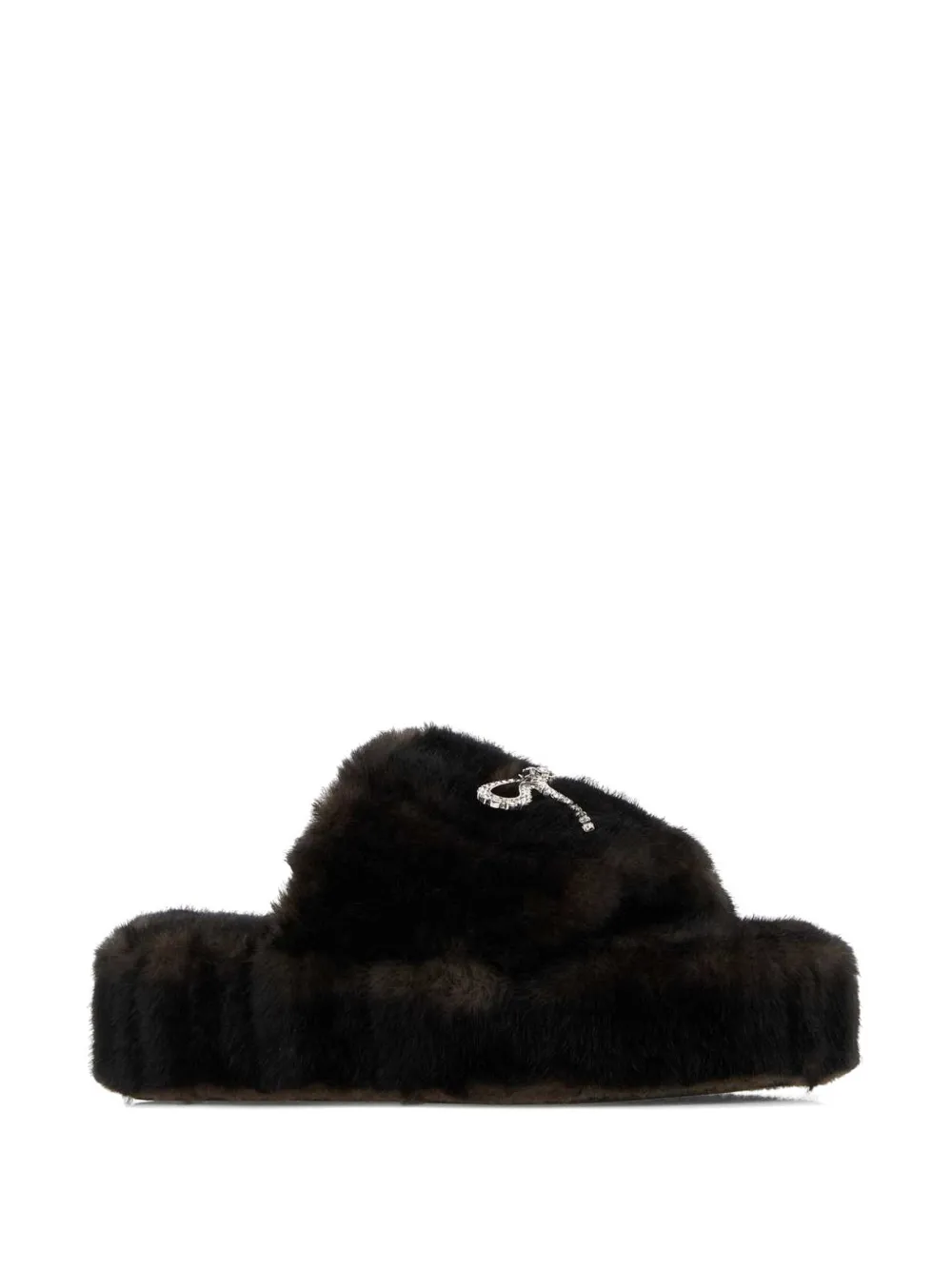 Balenciaga crystal-embellished platform slippers Bruin