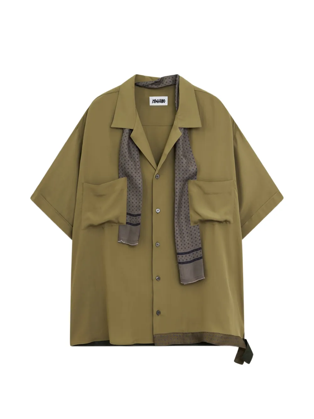 Magliano Pasolini scarf-detail shirt - Verde