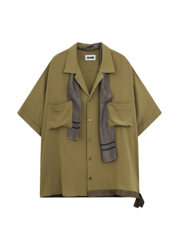 Magliano Pasolini scarf-detail Shirt | Green | FARFETCH