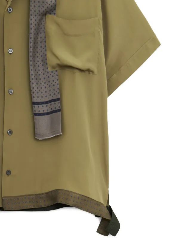 Magliano Pasolini scarf-detail Shirt | Green | FARFETCH