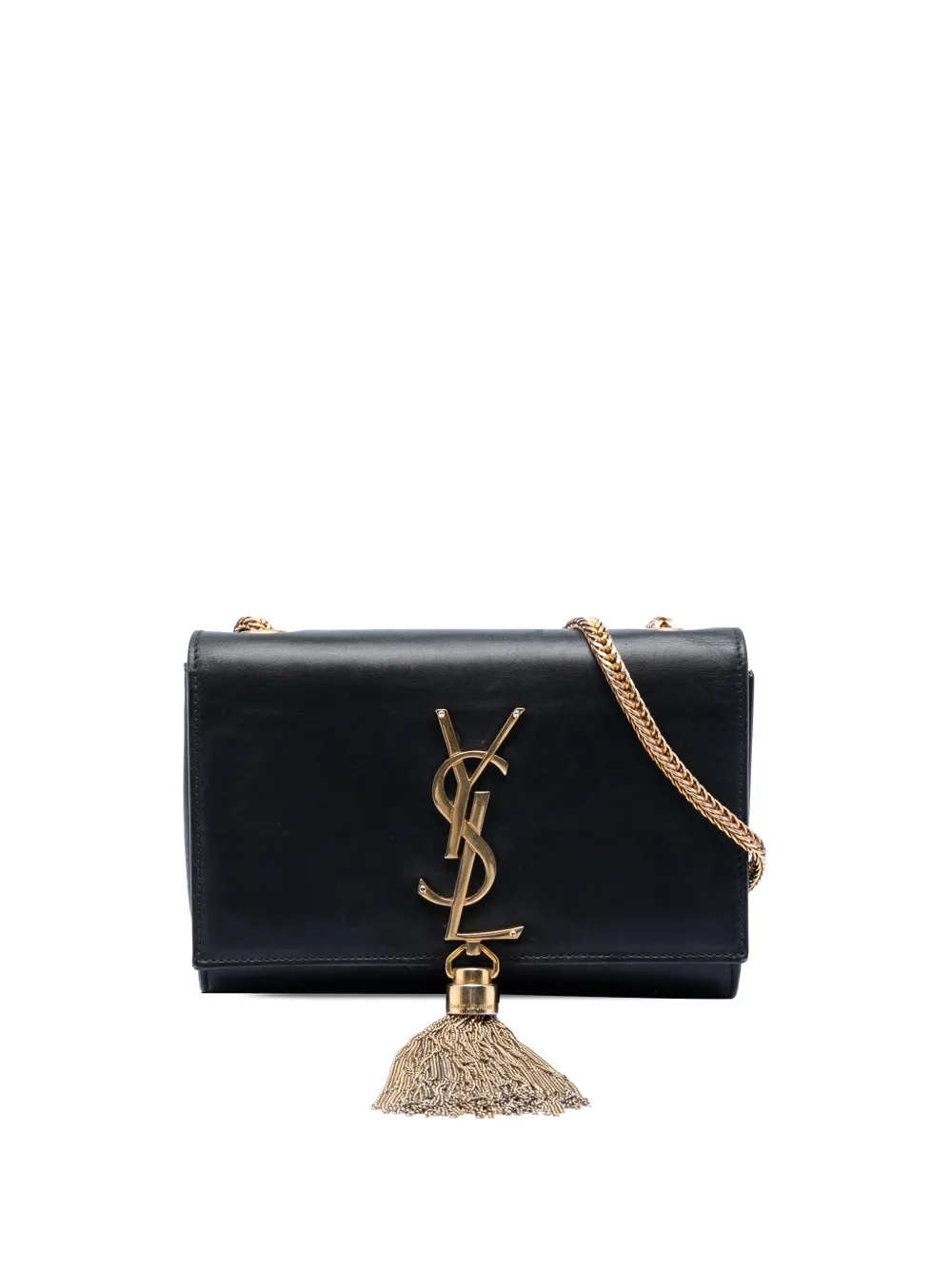 Saint Laurent Pre-Owned 2010-2026 Small Smooth Calfskin Monogram Kate Tassel crossbody bag - Schwarz