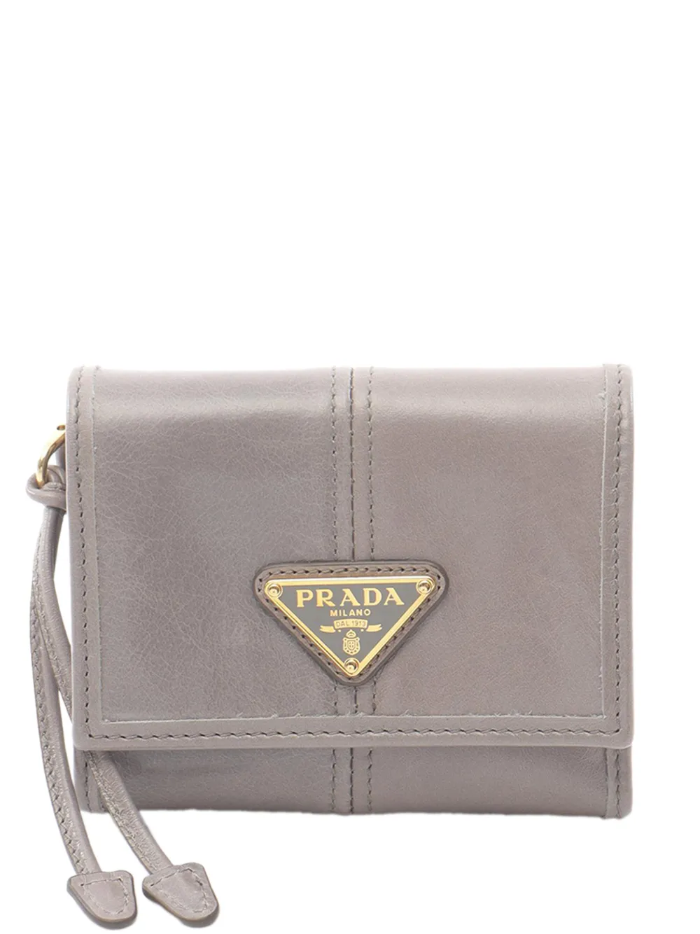 Prada Pre-Owned 2013-2026 Leather Wallet small wallets - Grigio