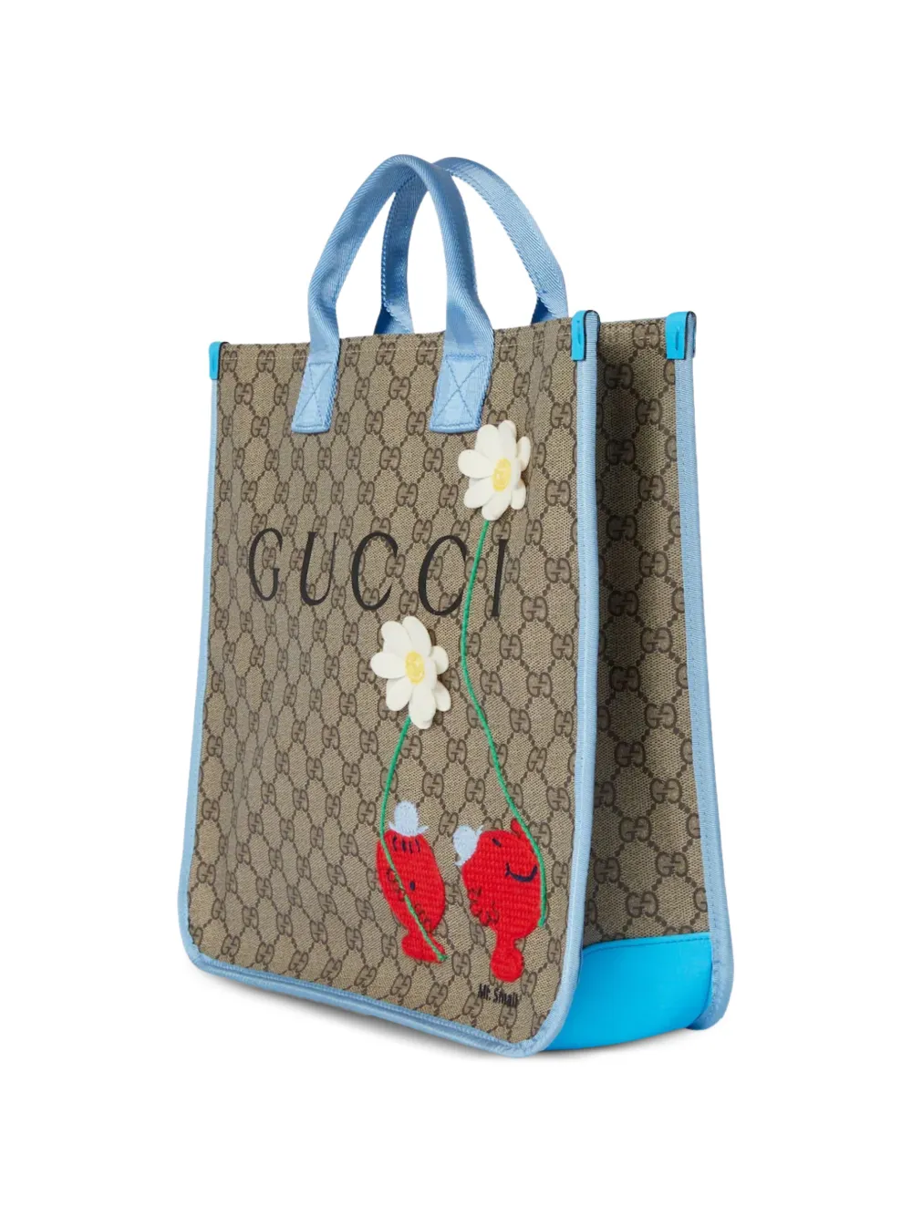 Gucci Kids GG Supreme shopper met bloemenpatch Beige
