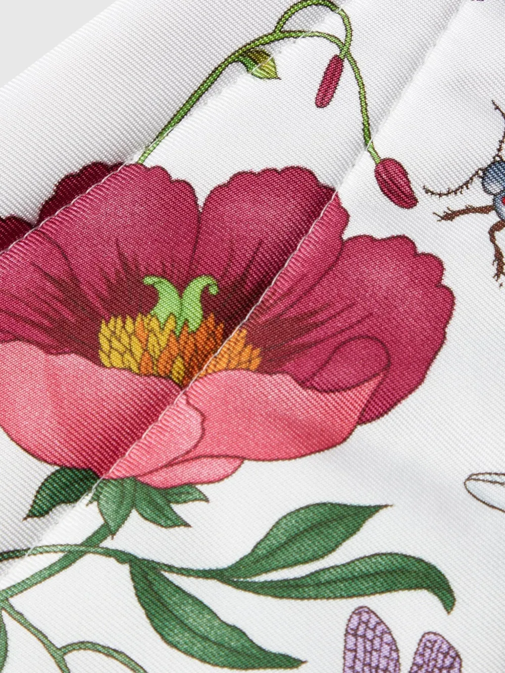 Gucci Zijden haarband met Flora-print Wit