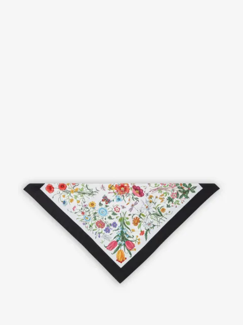 Gucci Flora-print silk scarf