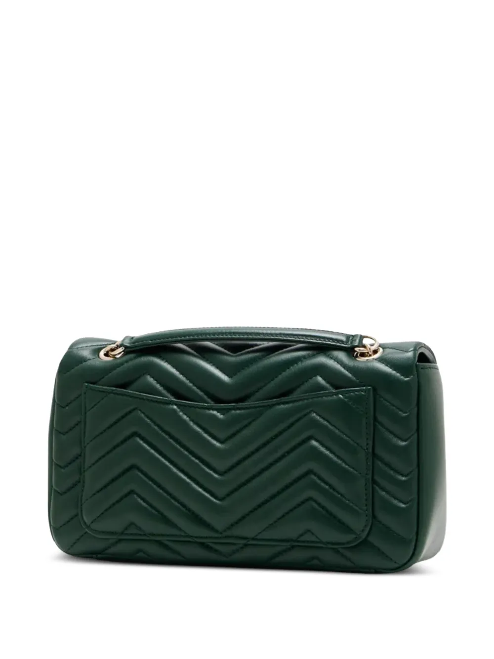 Gucci Medium GG Marmont chevron schoudertas Groen