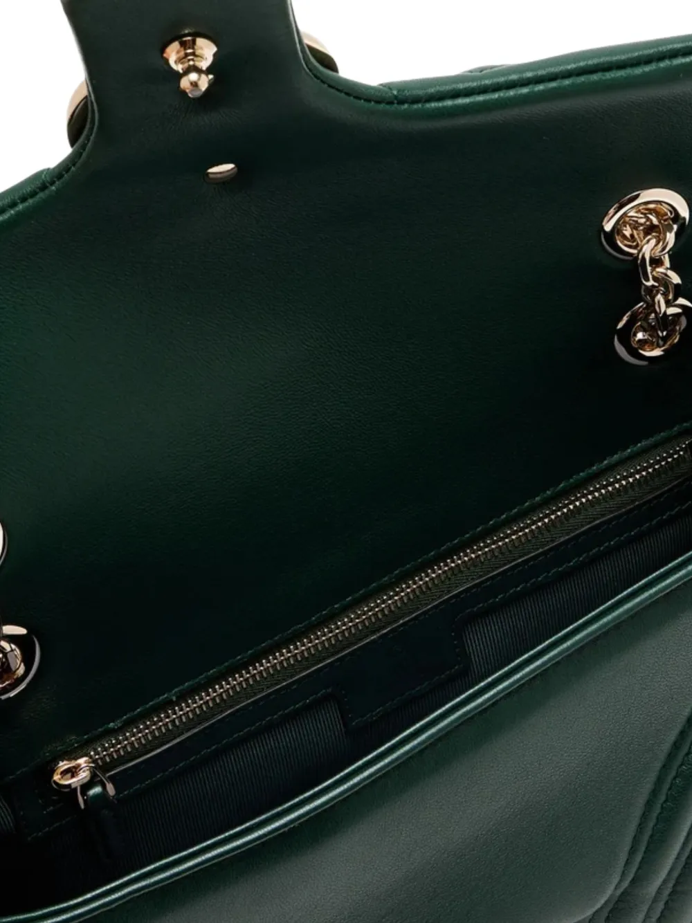 Gucci Medium GG Marmont chevron schoudertas Groen