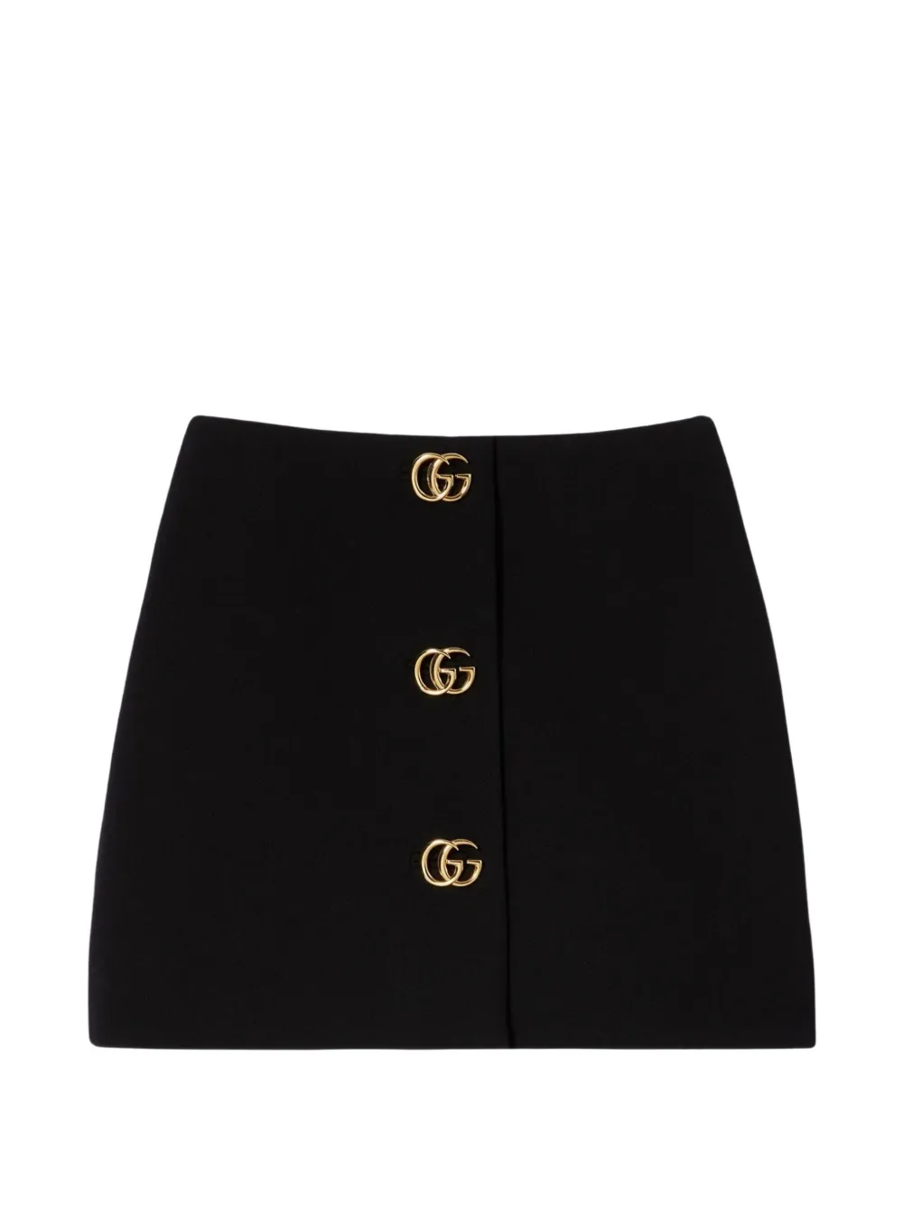 Gucci double G wool skirt - Schwarz