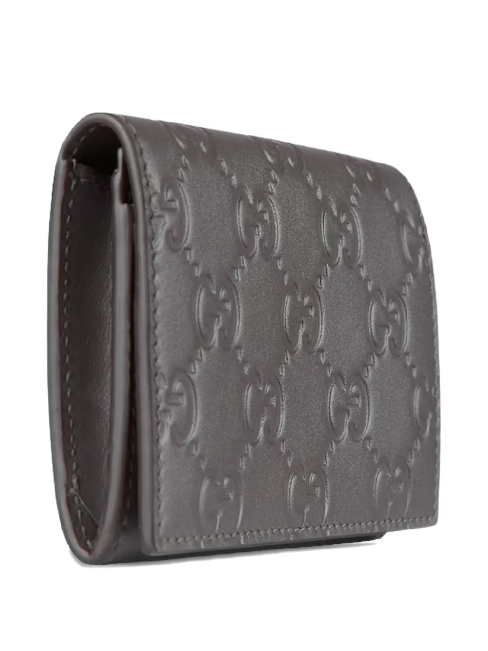 Gucci GG emblem embossed wallet - Grau