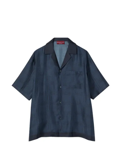 Gucci ロゴパターン シルクシャツ