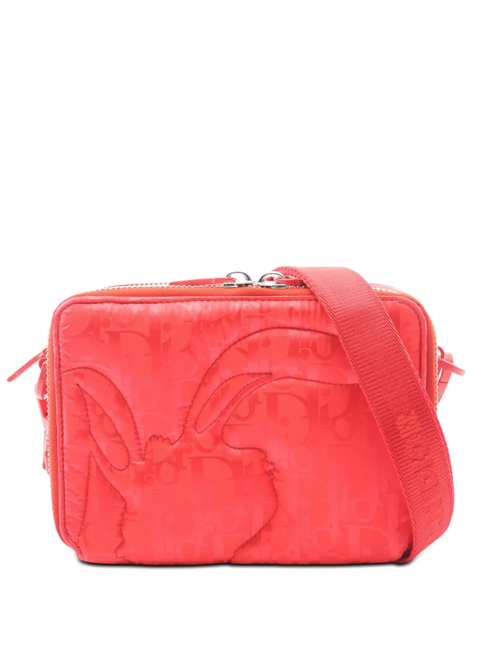 Christian Dior Pre-Owned 2010-2026 ERL Oblique Mirage Technical Fabric Double Zip crossbody bag - Rot