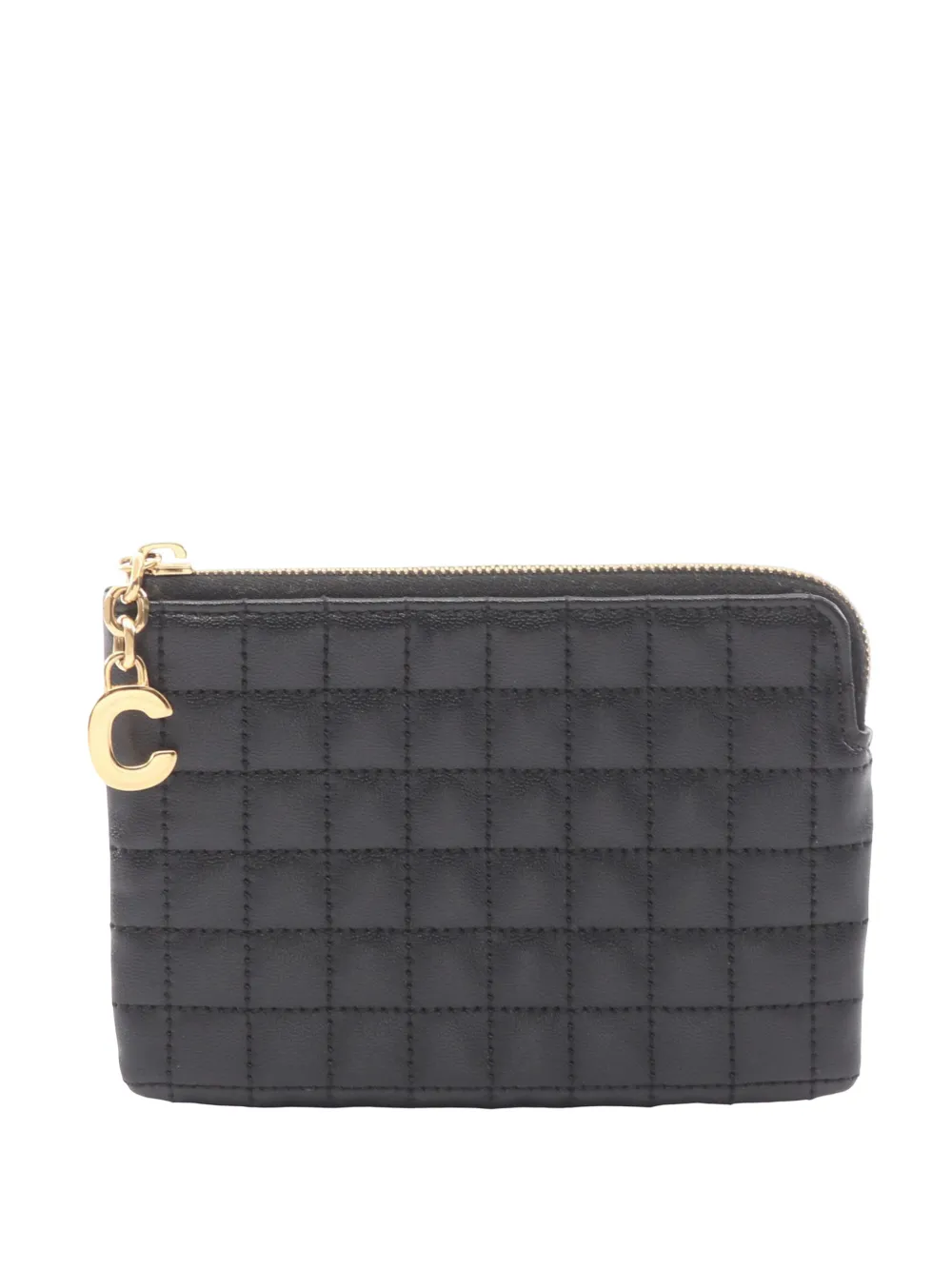Celine Pre-Owned 2010-2026 C Chain Quilted coin pouch - Nero