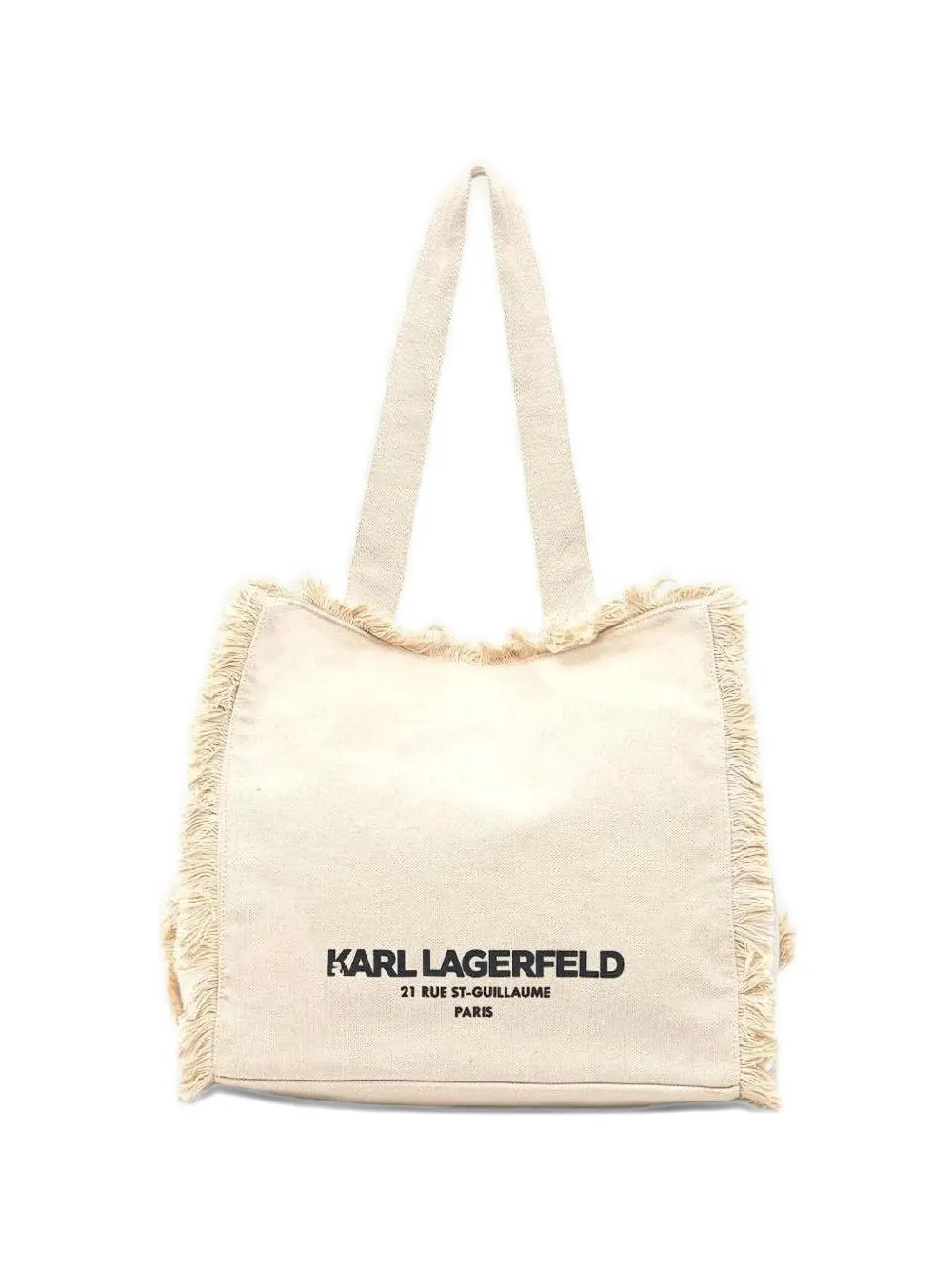 Karl Lagerfeld frayed-edge tote bag - Toni neutri