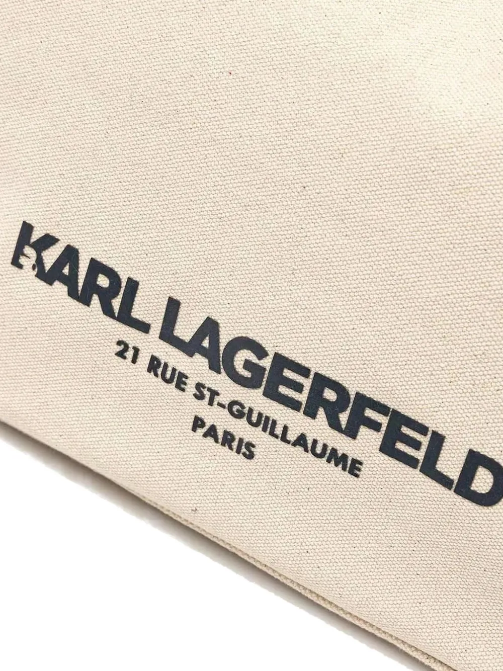 Karl Lagerfeld K RSG Shopper met logo-print en franje Beige